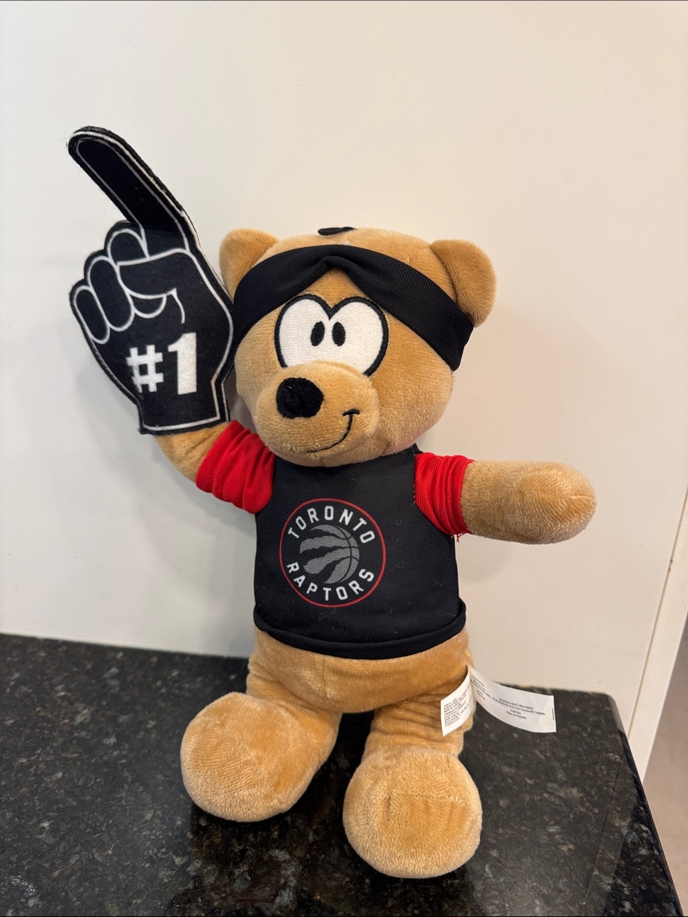 Toronto Raptors NBA Basketball Plush Bear Stuffed Animal #1 Fan. No tag